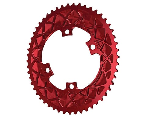 Absolute Black Premium 2x Oval Chainring (Red) (110mm BCD)